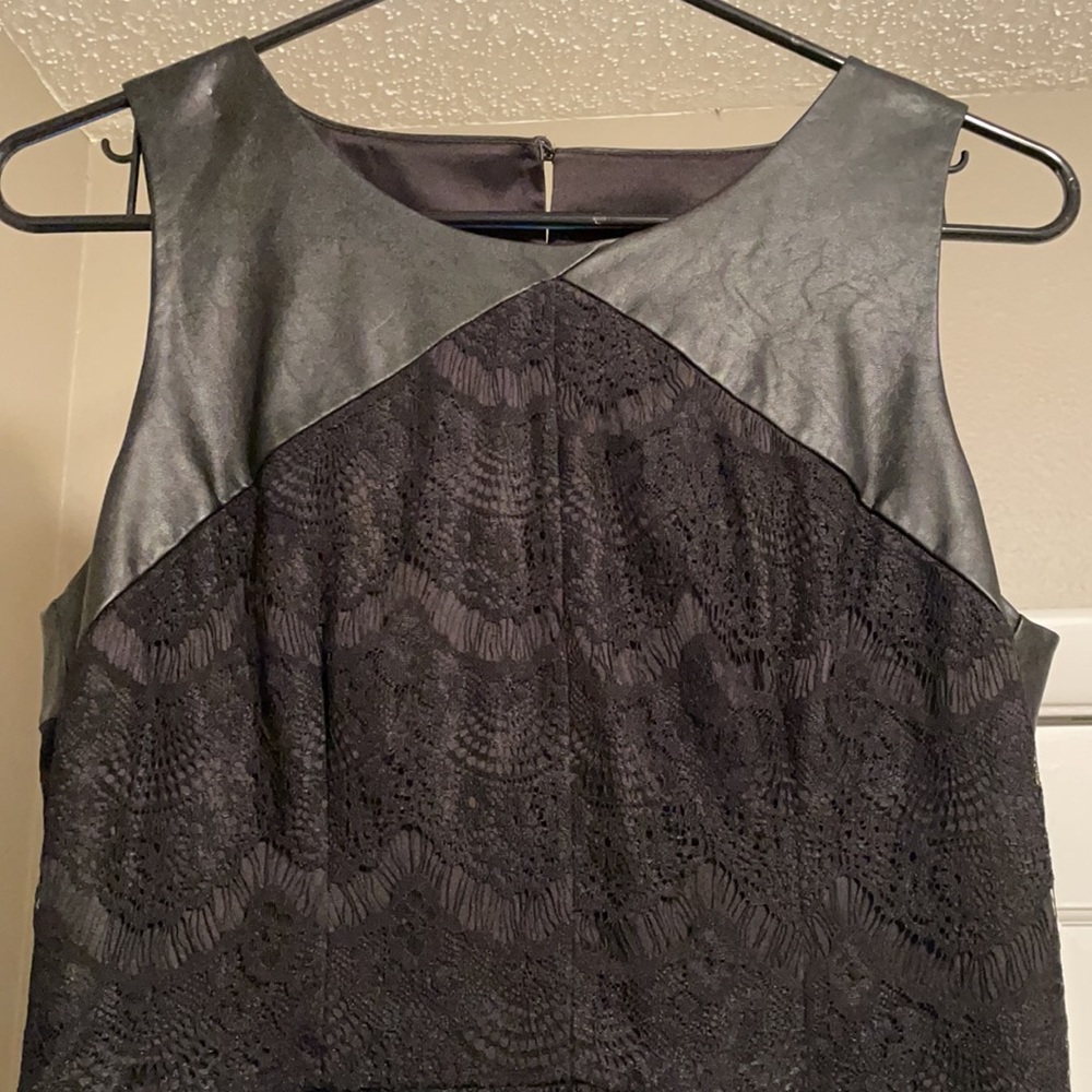 Be cocktail ready with this Jessica Simpson “leather and lace” dress!